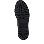 Stivaletti Chelsea Donna con Tacco Basso in Pelle Nera