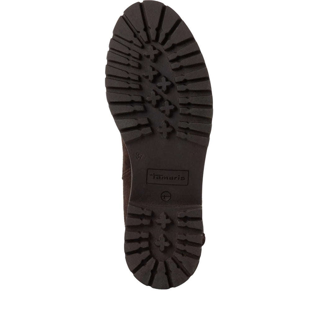 Stivaletti Chelsea Donna con Tacco Basso Scamosciati Marrone