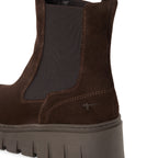 Stivaletti Chelsea Donna con Zeppa Scamosciati Marrone
