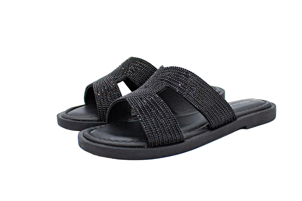Leather slippers