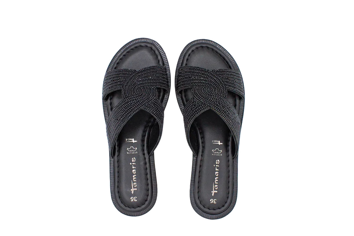 Leather slippers
