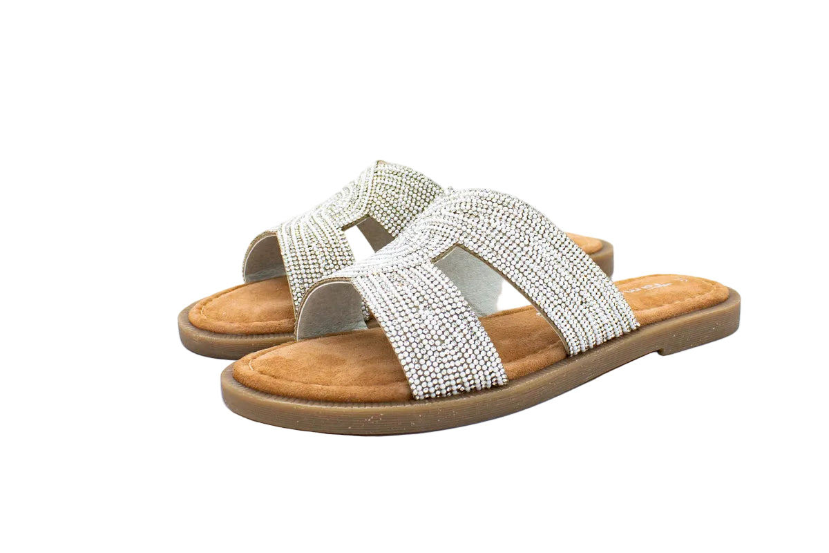 Ciabatte in pelle bianco