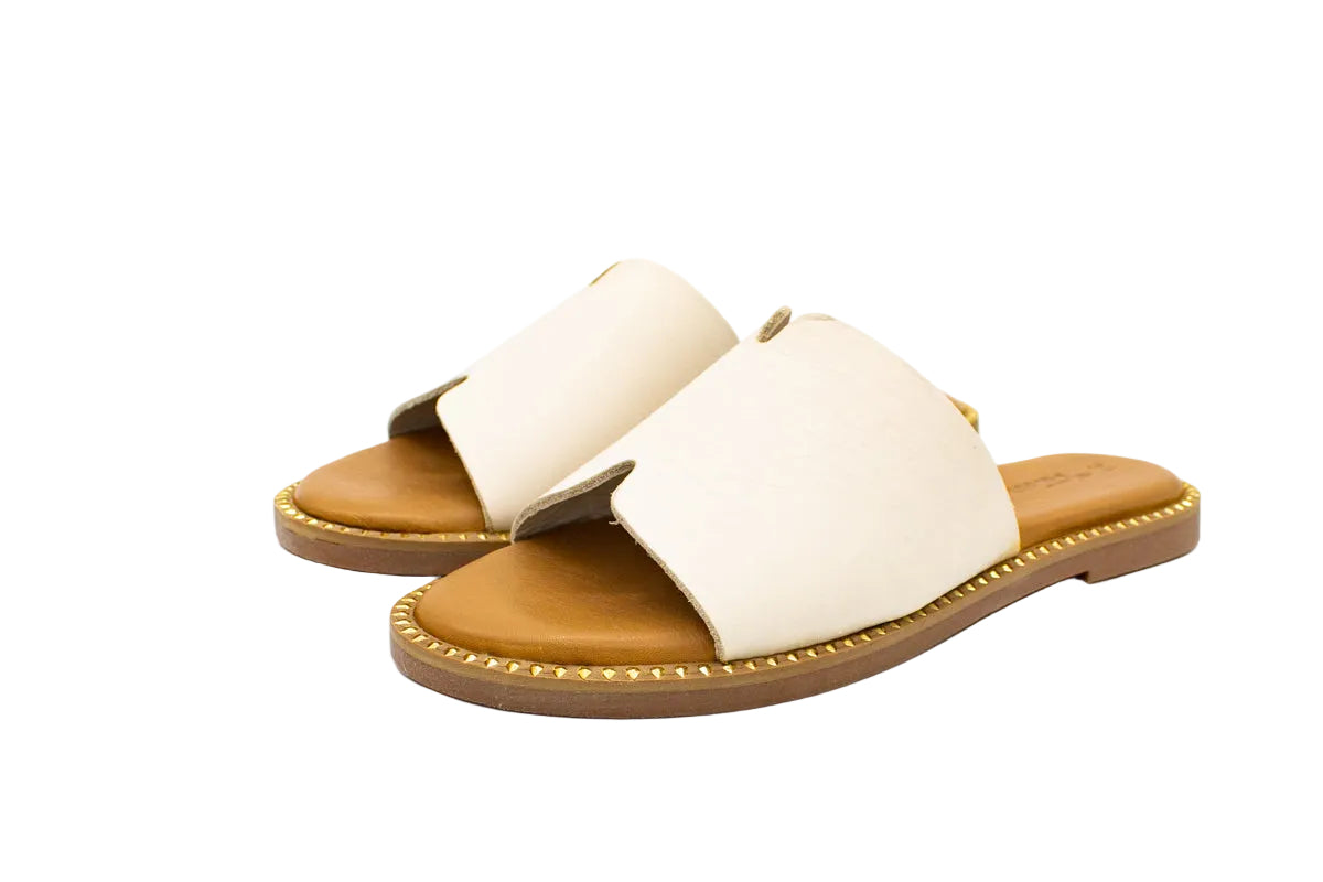 Leather slippers