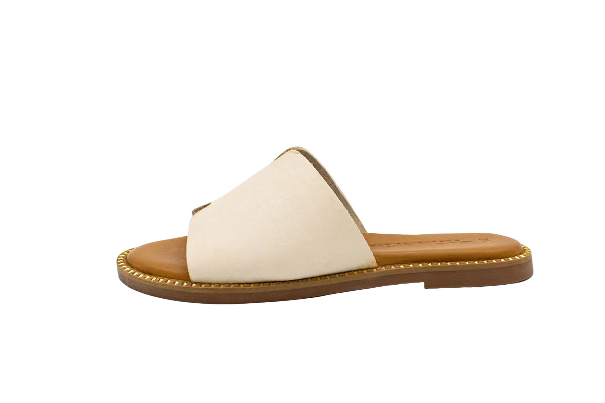 Leather slippers