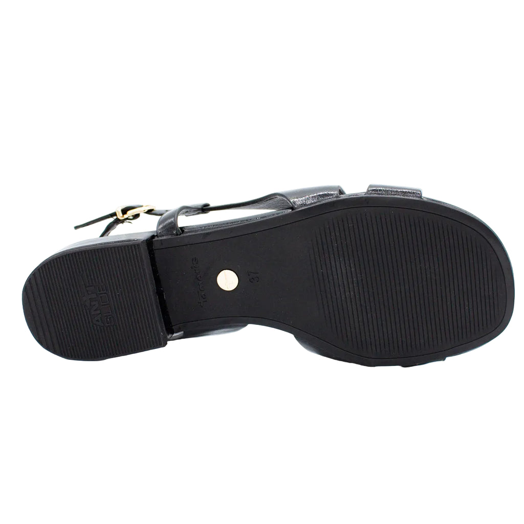 Sandali bassi donna in vernice nero