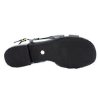 Sandali bassi donna in vernice nero