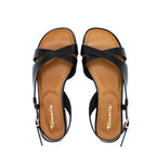 Sandali bassi donna in vernice nero