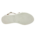 Sandali comfort donna in pelle bianco