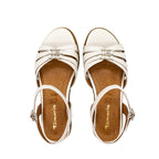 Sandali comfort donna in pelle bianco