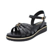Sandali comfort donna in pelle nero