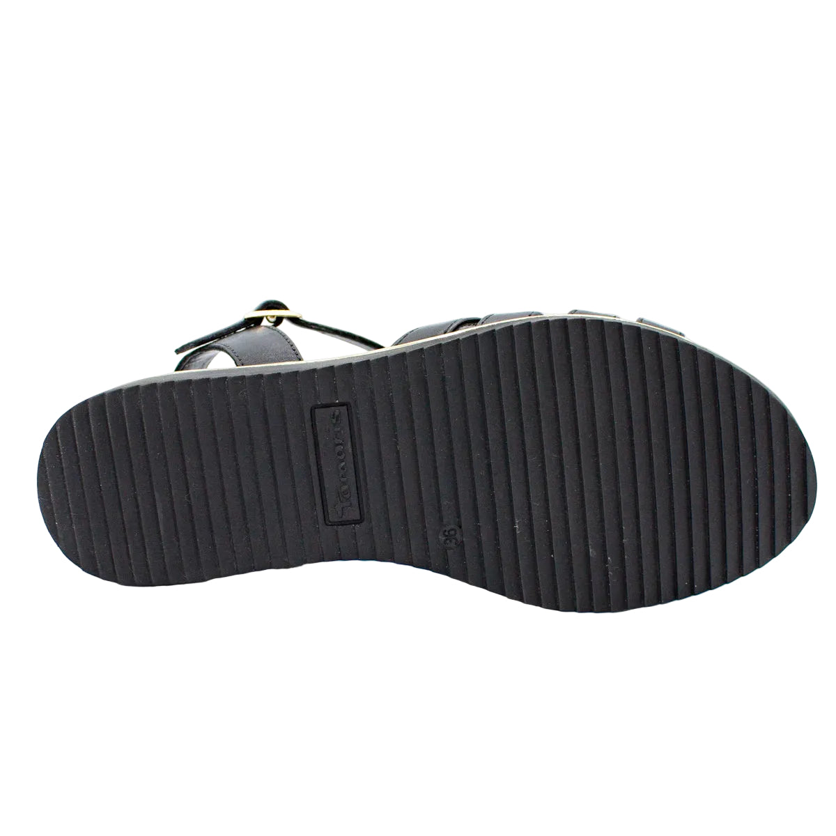Sandali comfort donna in pelle nero