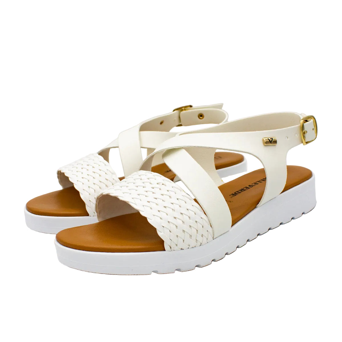 Sandali donna con zeppa bianco