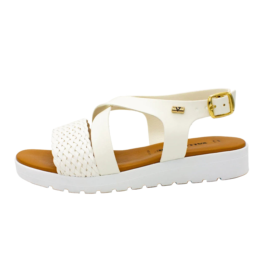 Sandali donna con zeppa bianco