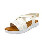 Sandali donna con zeppa bianco