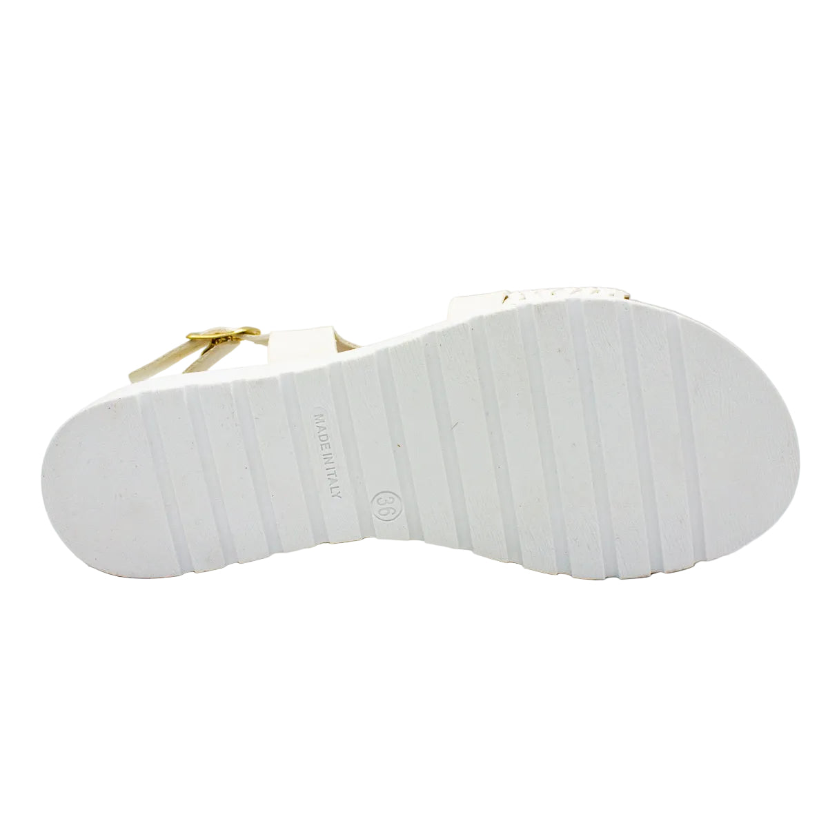 Sandali donna con zeppa bianco