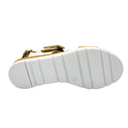 Sandali donna con fibbia decorativa beige