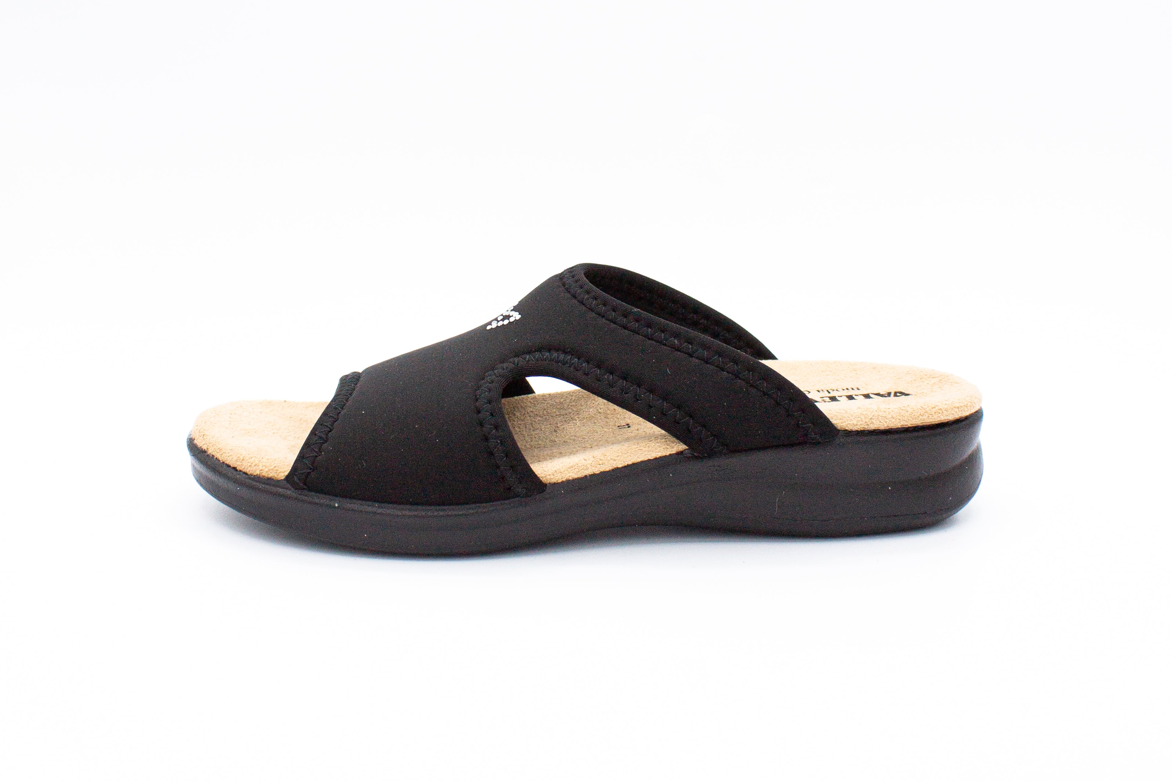 Ciabatte in tessuto elasticizzato nero