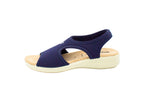 Sandali in tessuto elasticizzato blu
