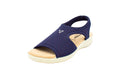 Sandali in tessuto elasticizzato blu