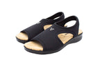 Sandali in tessuto elasticizzato nero