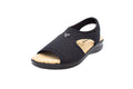 Sandali in tessuto elasticizzato nero