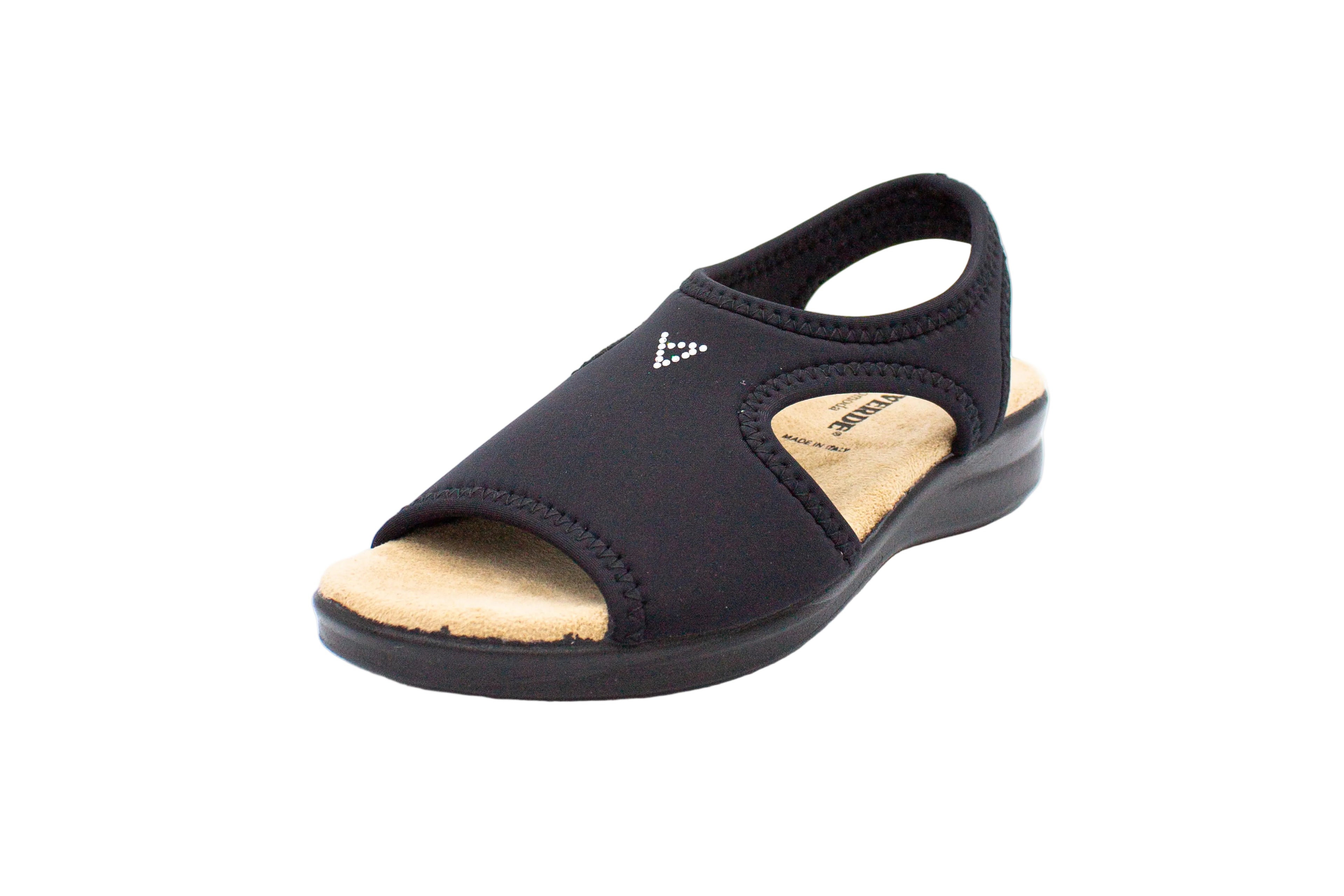 Sandali in tessuto elasticizzato nero