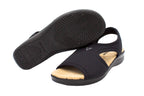 Sandali in tessuto elasticizzato nero