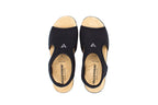 Sandali in tessuto elasticizzato nero