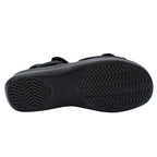 Sandali in tessuto elasticizzato con velcro nero