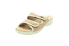 Ciabatte in tessuto con velcro beige