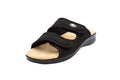Ciabatte in tessuto con velcro nero