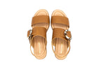 Sandali in pelle con fibbia cuoio