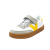 Sneakers with elastic laces and velcro