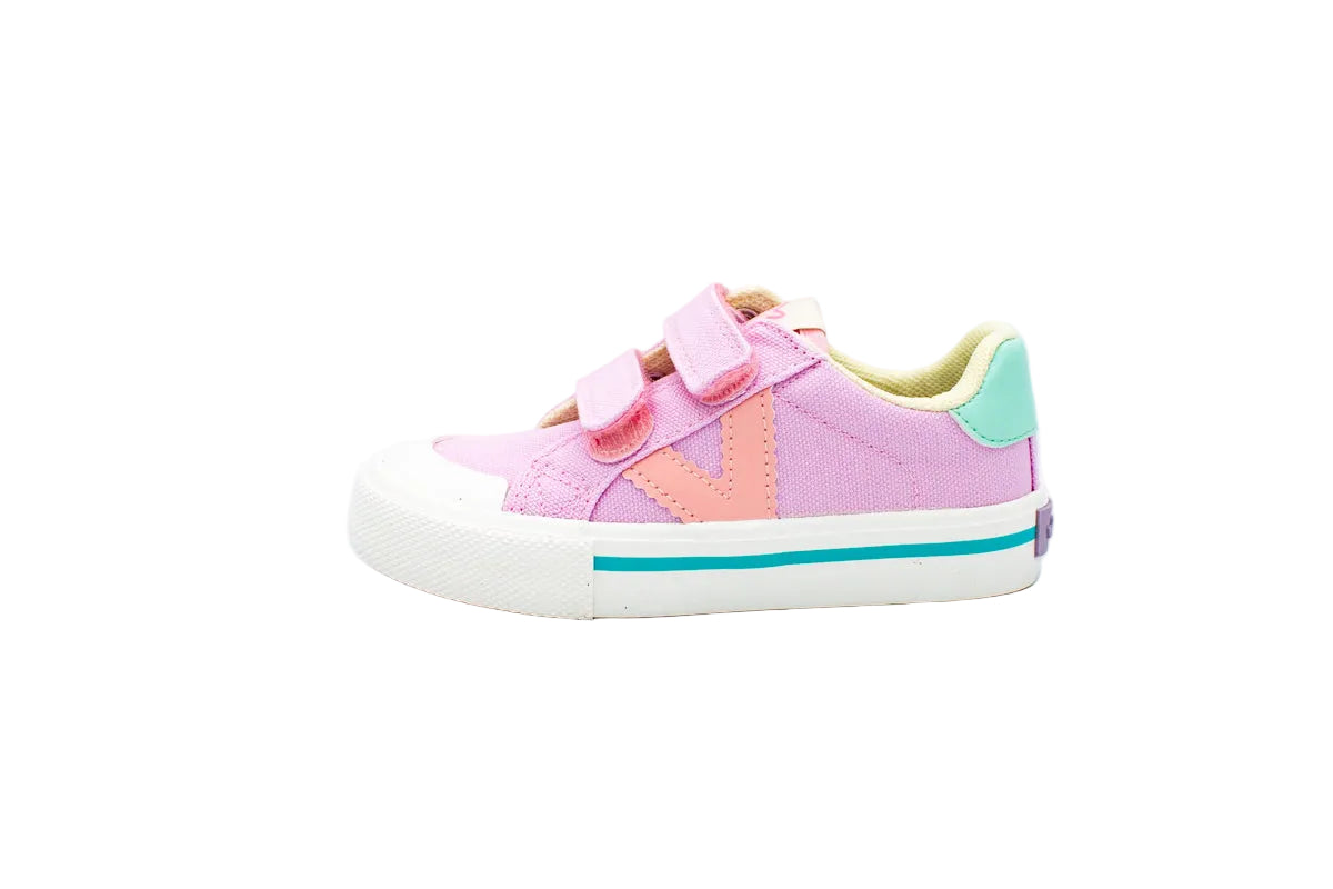Sneakers due velcri rosa