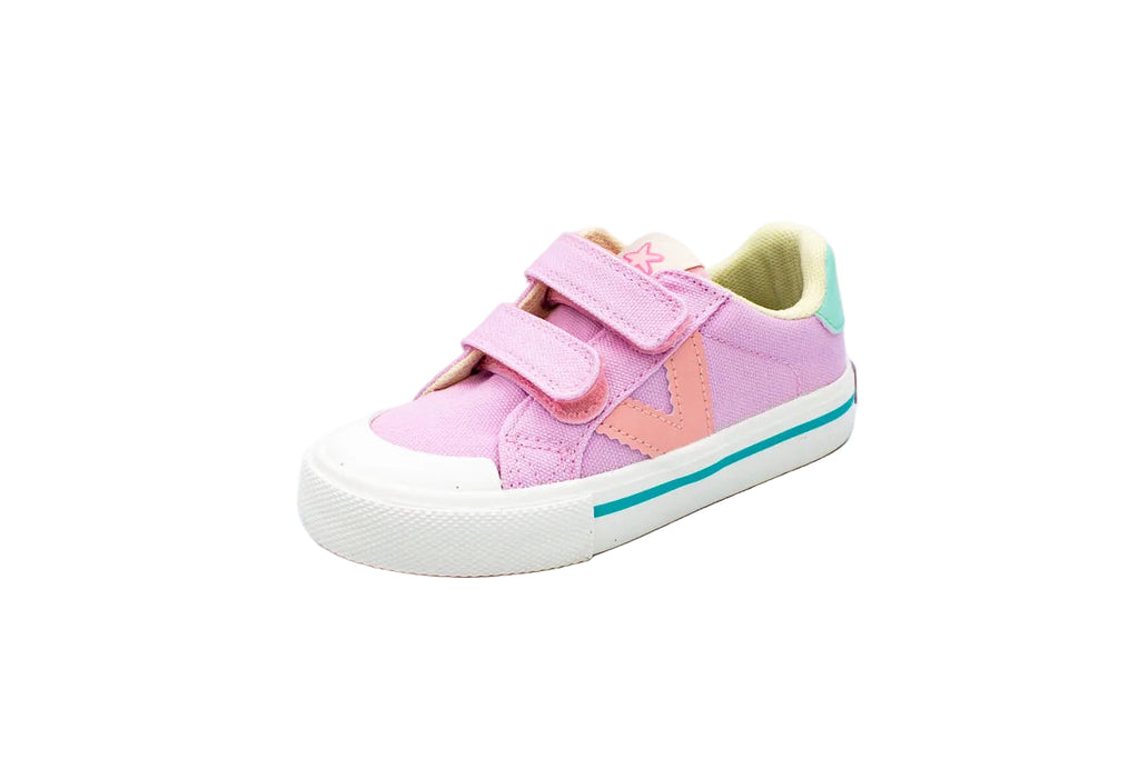 Sneakers due velcri rosa