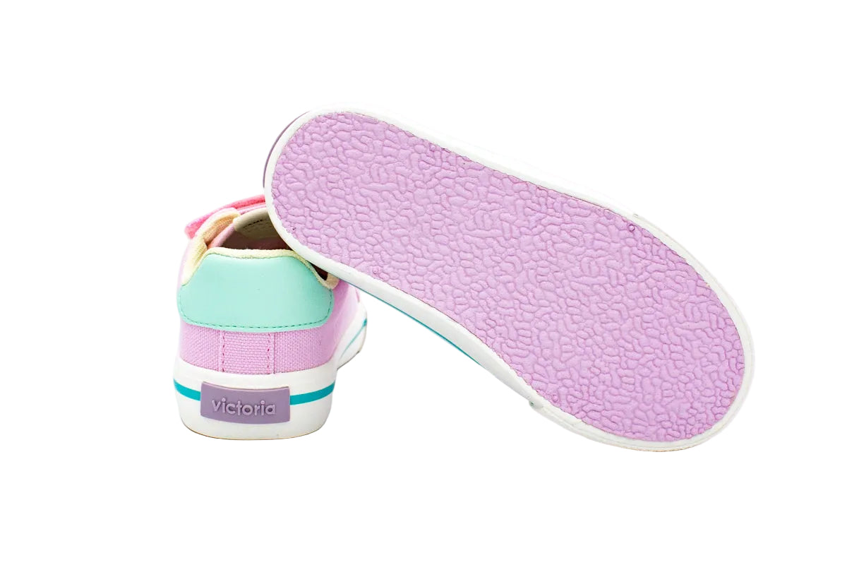 Sneakers due velcri rosa