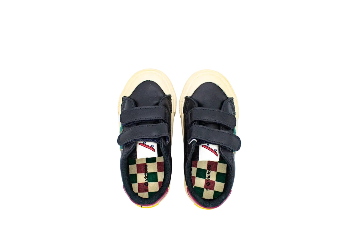 Sneakers due velcri blu