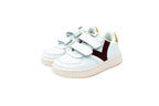 Sneakers due velcri bianco bordeaux