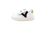 Sneakers due velcri bianco bordeaux