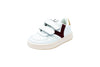 Sneakers due velcri bianco bordeaux