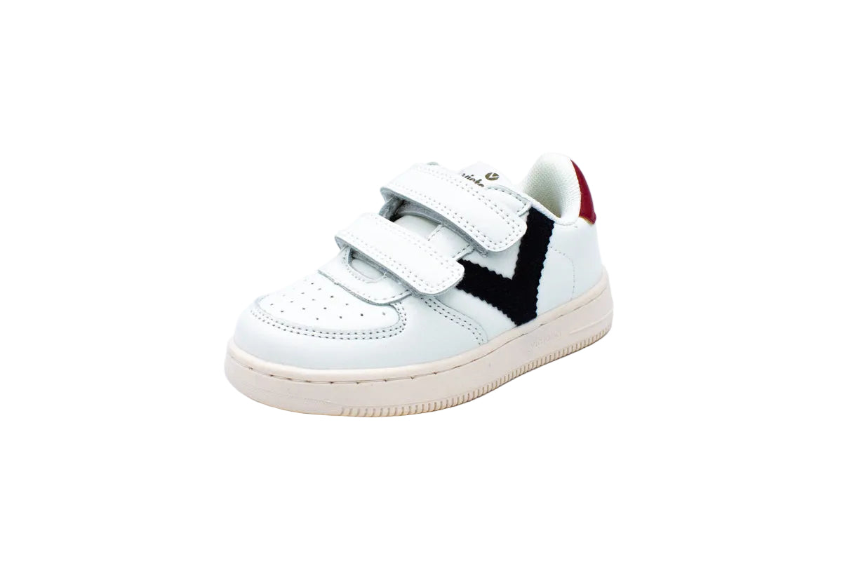 Sneakers due velcri bianco blu