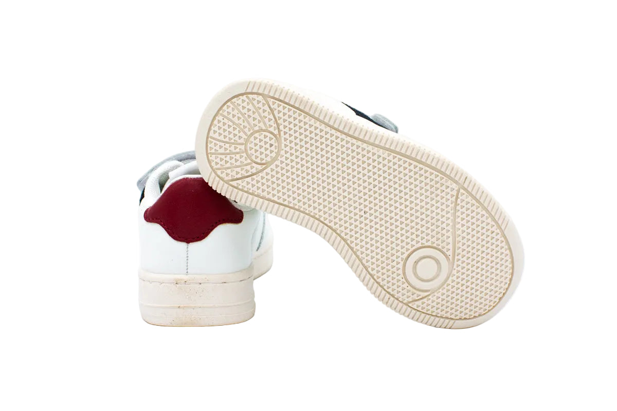 Sneakers due velcri bianco blu