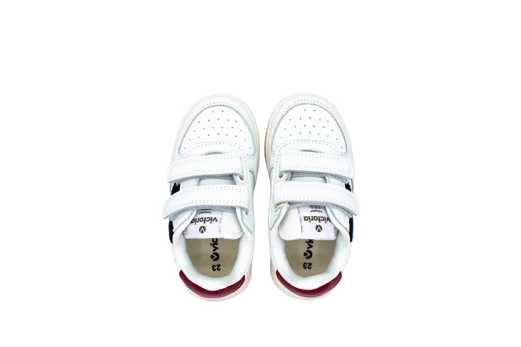 Sneakers due velcri bianco blu