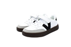 Sneakers with elastic laces and hook-and-loop closure