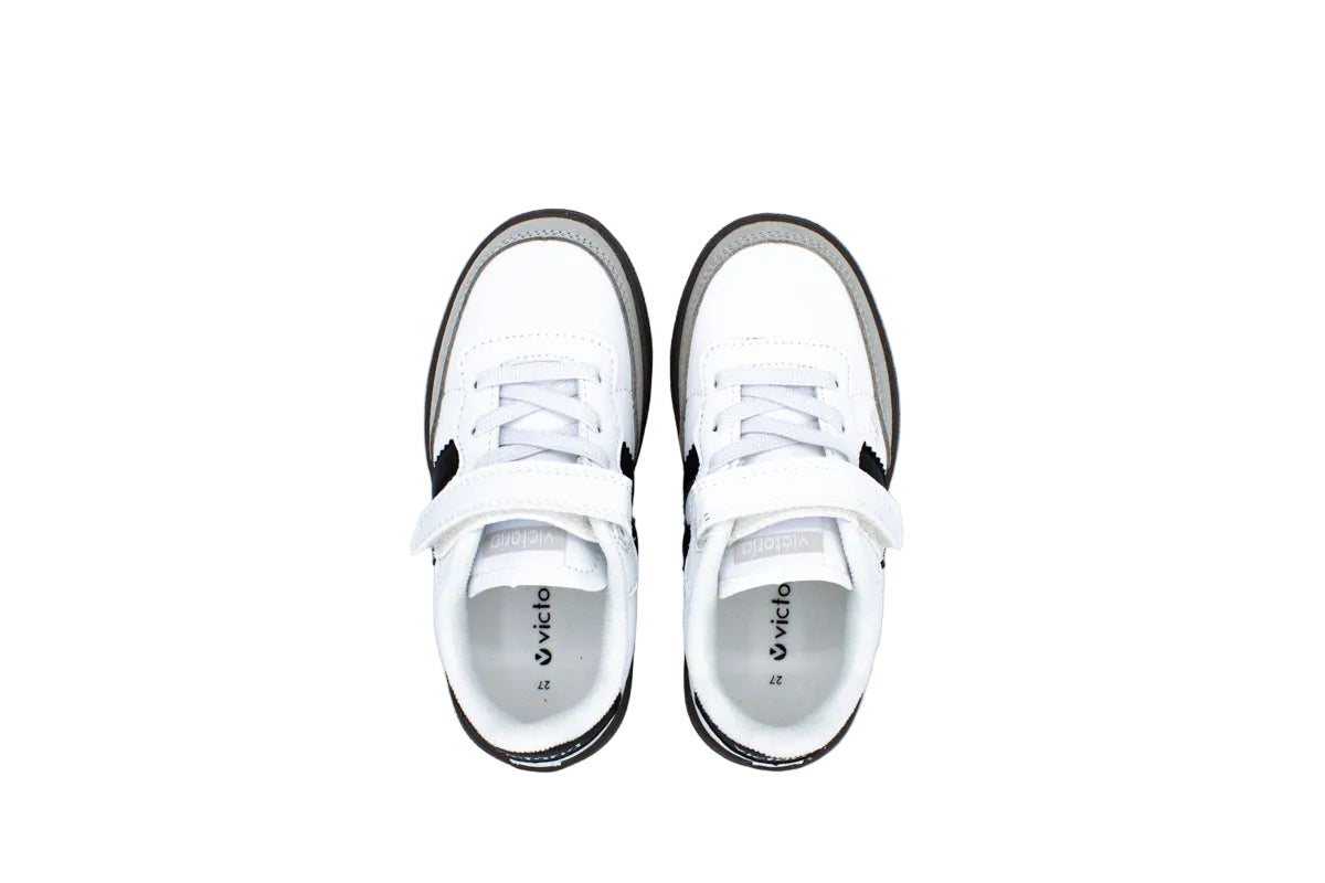 Sneakers with elastic laces and hook-and-loop closure
