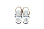 Sneakers with elastic laces and velcro