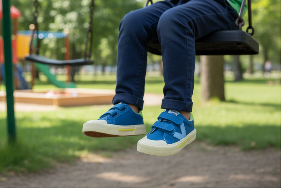 Sneakers due velcri jeans