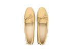 Mocassini in pelle con gommini beige
