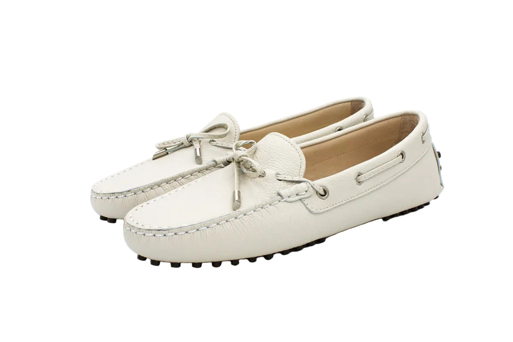 Leather loafers with rubber pebbles