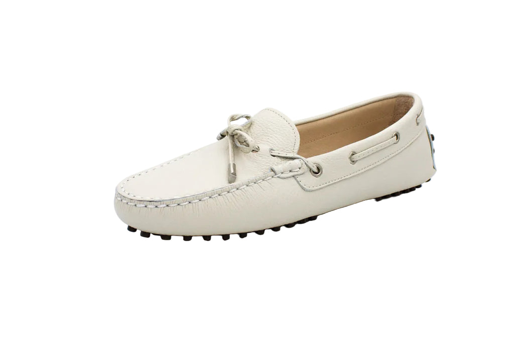 Leather loafers with rubber pebbles